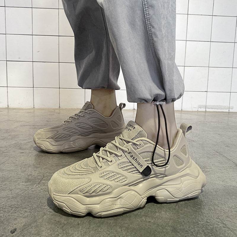 Men's Shoes Spring New Sports And Leisure Men's Korean Version Of The Trend Of Wild Increase Hong Kong Style Ins Old Fashion Shoes - Velora
