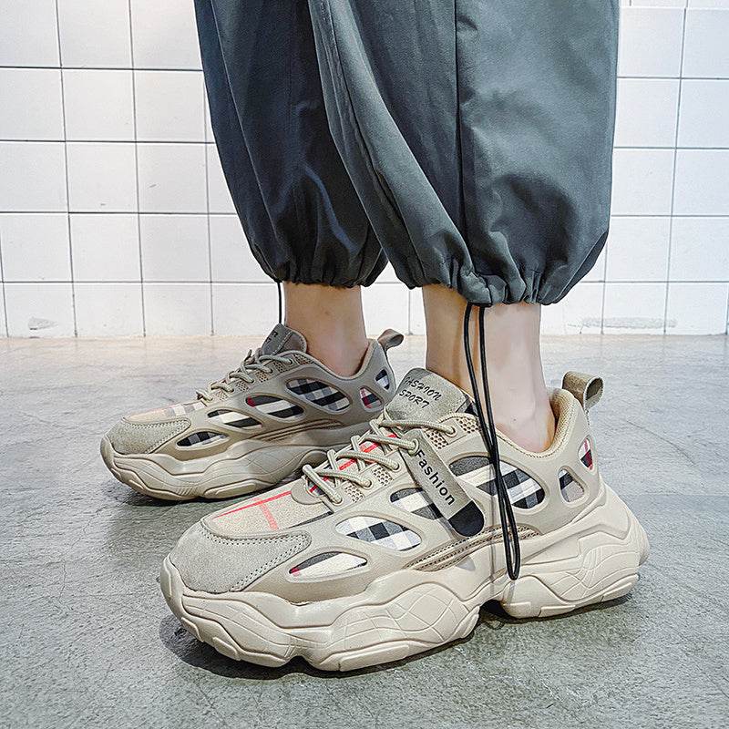 Men's Shoes Spring New Sports And Leisure Men's Korean Version Of The Trend Of Wild Increase Hong Kong Style Ins Old Fashion Shoes - Velora