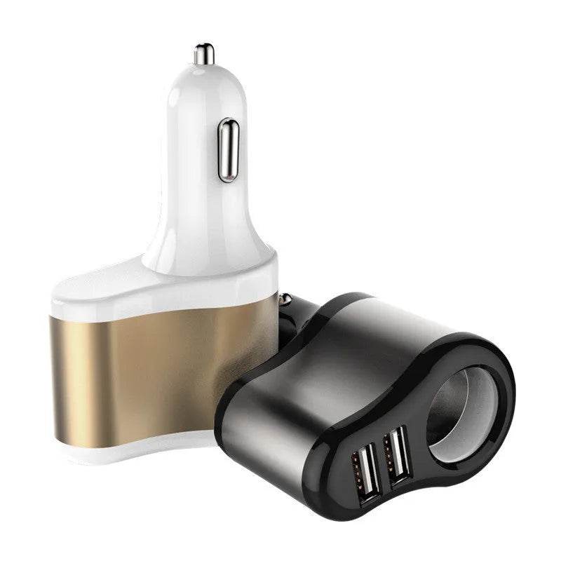Car Charger Dual Usb Fast Charge Transfer Interface Universal Smart Phone Car Charger - Velora