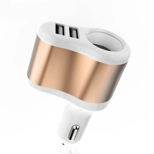 Car Charger Dual Usb Fast Charge Transfer Interface Universal Smart Phone Car Charger - Velora