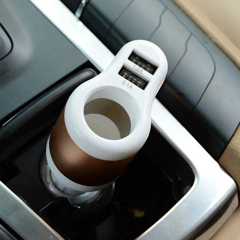Car Charger Dual Usb Fast Charge Transfer Interface Universal Smart Phone Car Charger - Velora