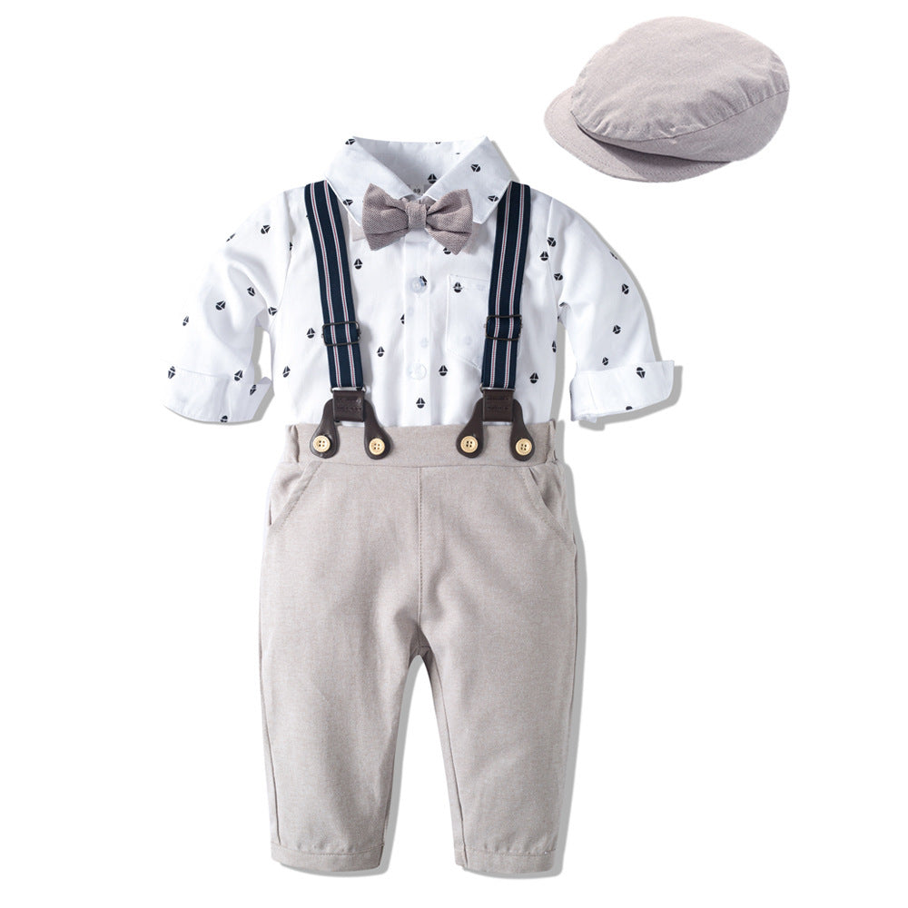 Autumn New Long Sleeve Khaki Suit Infant Clothing Boys' Gentleman Children'S Clothing