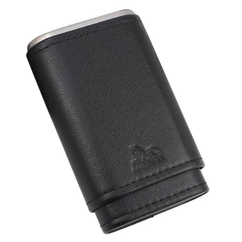 Portable Travel 3 Pack Humidifying Leather Cigar Case - Velora