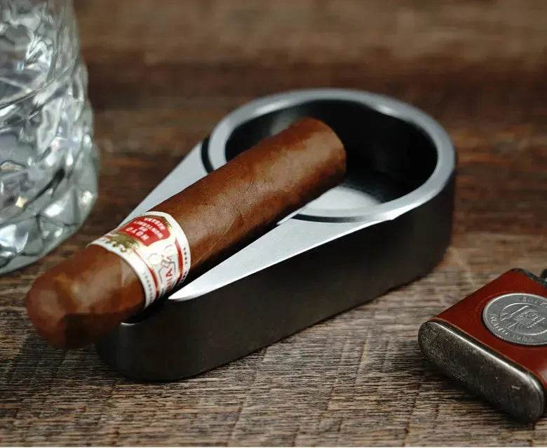 Single Slot Metal Ashtray - Velora