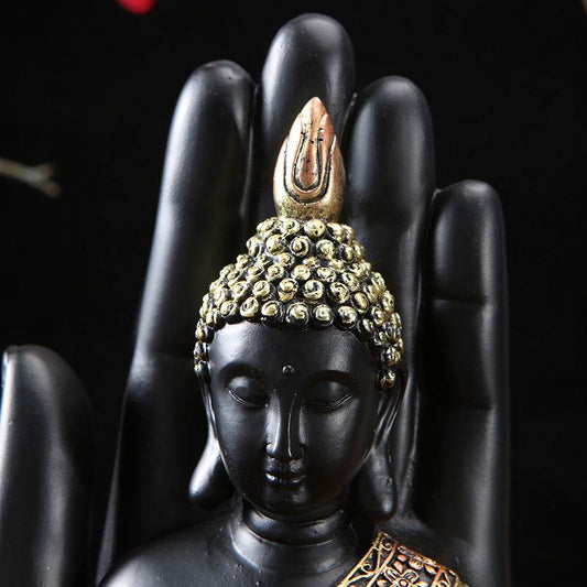 Green Resin Thai Buddha Statue Handmade Sculpture Hindu Fengshui Buddhist Figurine Meditation Home - Velora