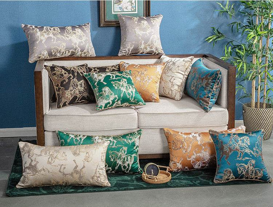 Light Luxury High Precision Jacquard Sofa Cushion Luxury Pillow - Velora