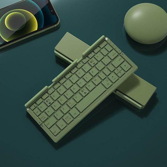 Mini Folding Bluetooth Keyboard Wireless Keypad Support3 Devices With Stand Rechargeable Foldable Keyboard For Phone Tablet - Velora