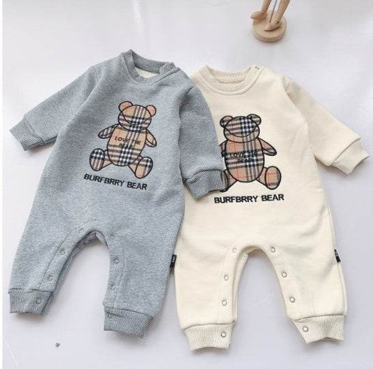 Baby Onesies Boys Baby Rompers Trendy Fans Infant Children'S Wear Girls' Rompers Plaid Children'S Jumpsuits Bears - Velora