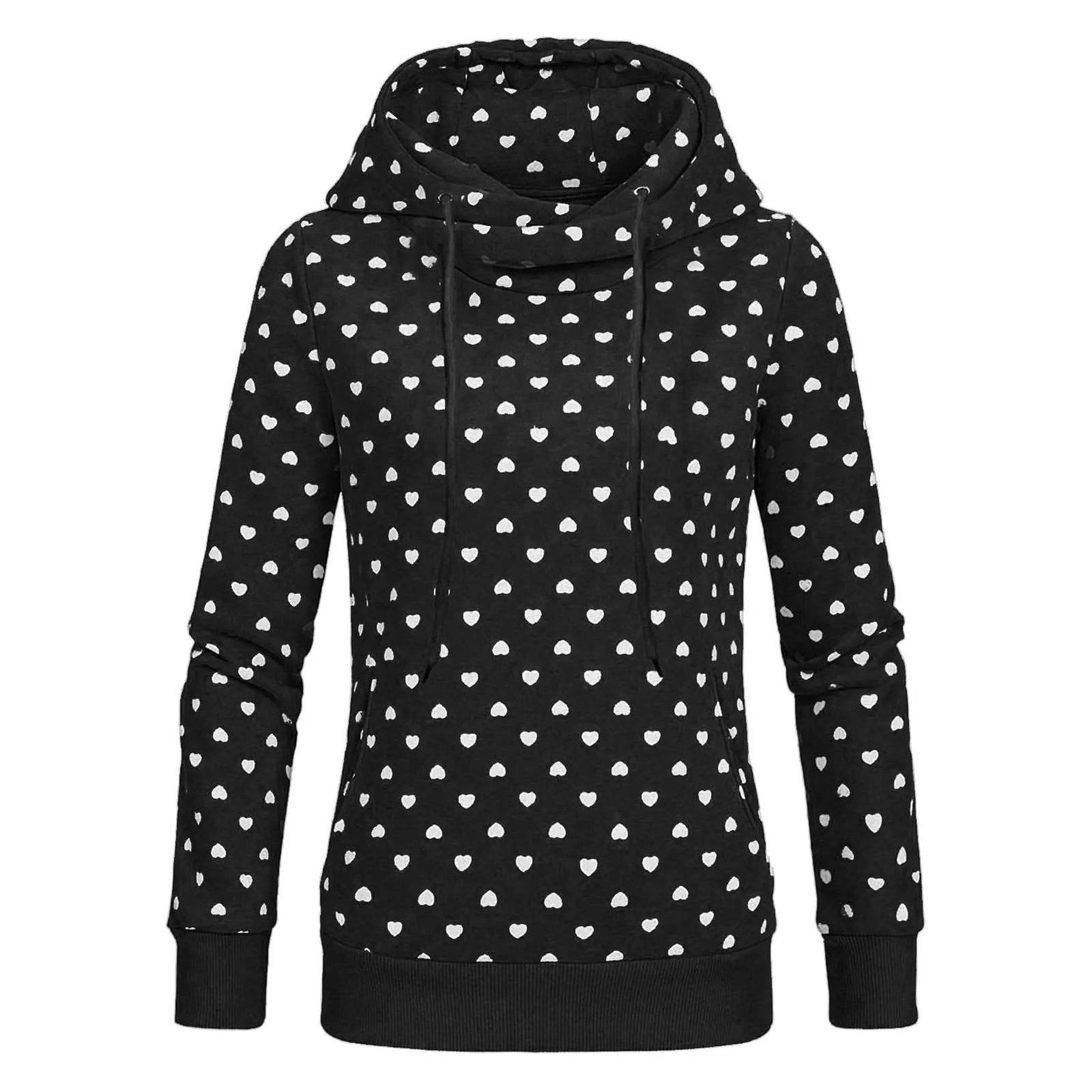 Women Printed loose hooded sweatshirt - Velora