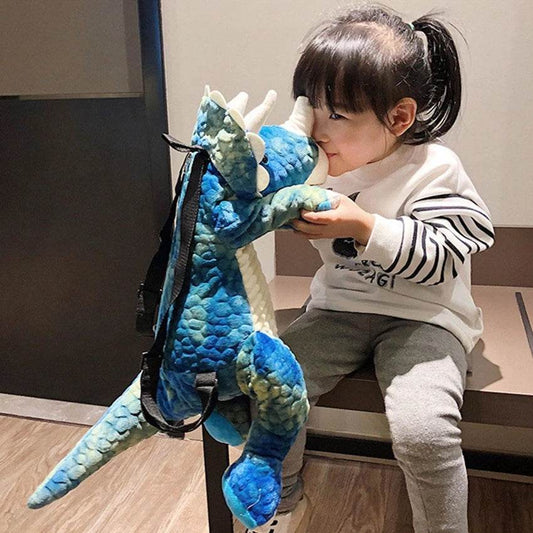 3D Dinosaur Kids Backpack – Cute Cartoon Plush Bag - Velora