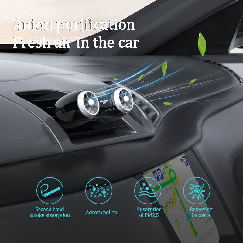 Car Anion Negative Ion Air Purifier Car Interior Supplies - Velora