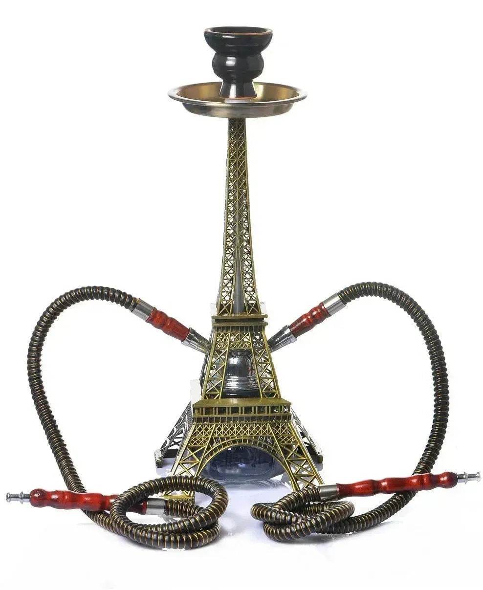 Eiffel Tower Arabian Shisha Double Pipe Hookah Set - Velora
