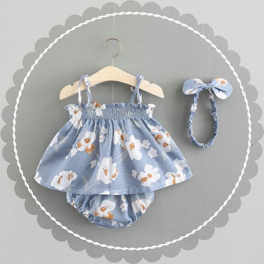 Baby New Summer Korean Princess Dress Baby Skirt Girl Dress Suit - Velora