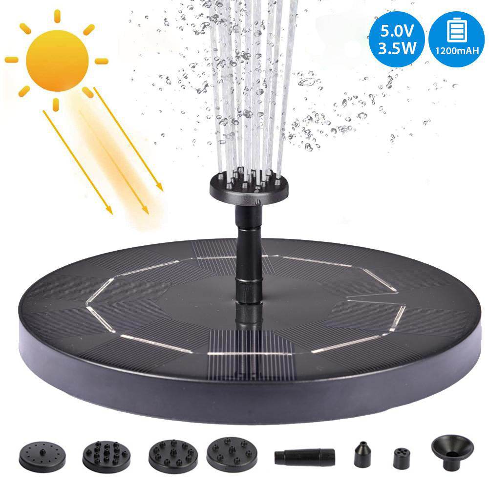 Solar Water Mercury Garden Miniature Floating Fountain - Velora