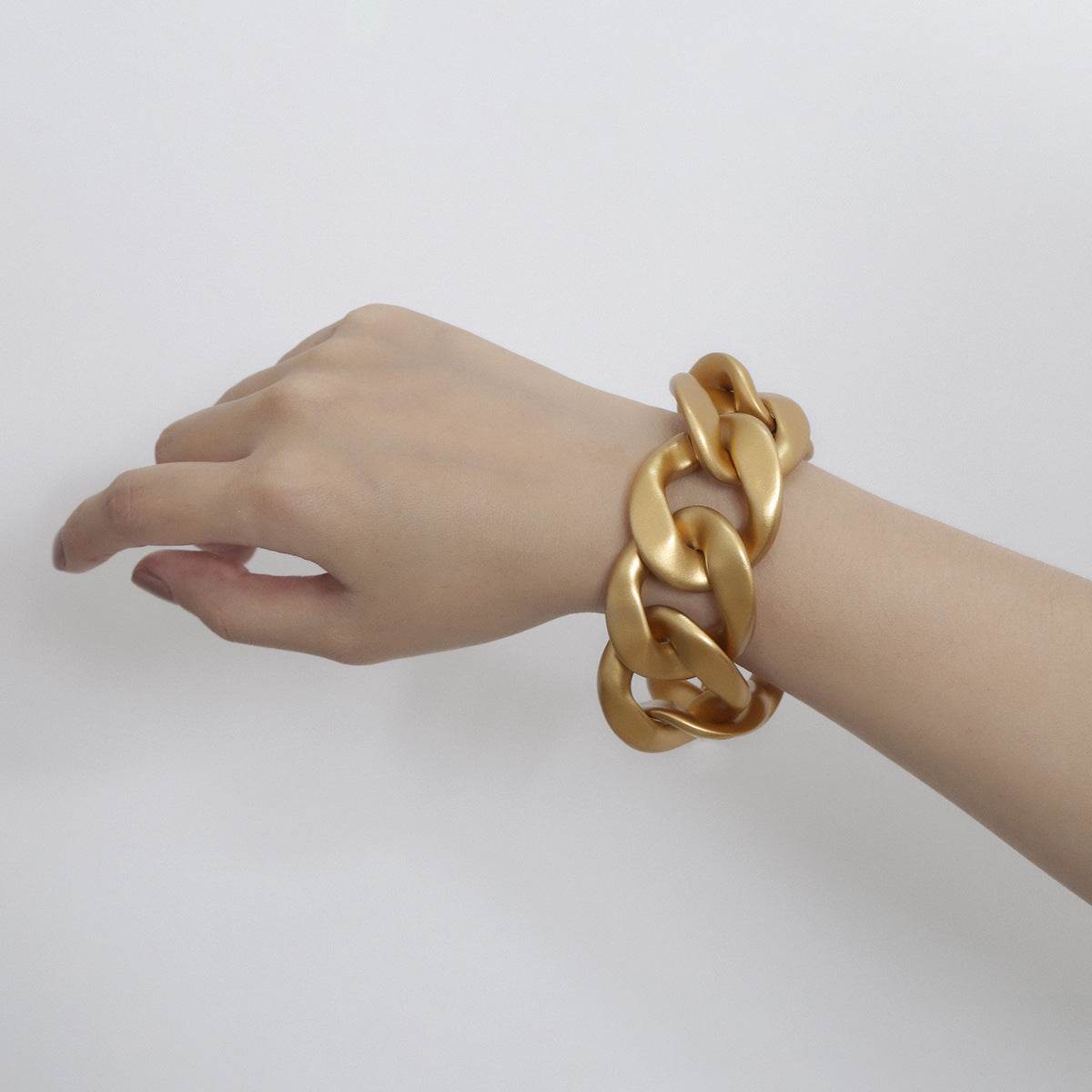 Ingemark Boho Punk CCB Chunky Chain Bracelet Bangle Women Men Armband Steampunk High Quality Brand Twisted Bracelet Jewelry Gift - Velora