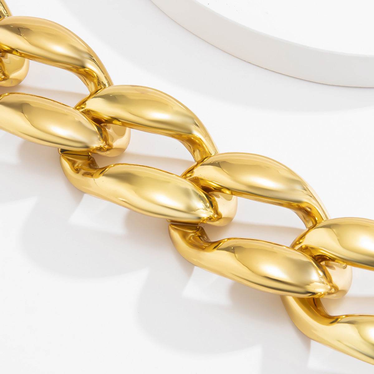 Unique Big Chunky Chain Anklet Women Fashion Gold Color Lock Charm Ankle Rock Twisted Acrylic Female Anklet - Velora