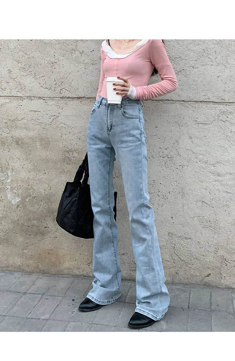 Stretch High Waist Bootcut Women's Jeans - Velora