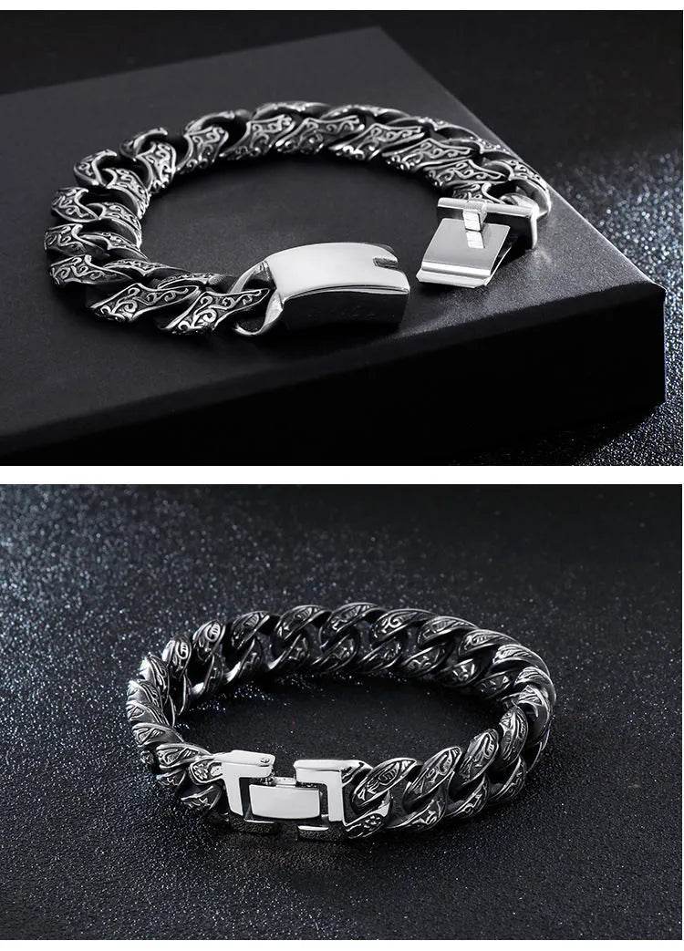 Link Chain Bracelet Punk Stainless Steel - Velora