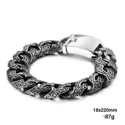 Link Chain Bracelet Punk Stainless Steel - Velora