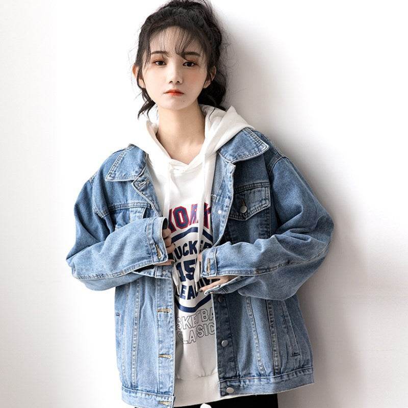 Casual Unisex Oversized loose Washed Denim Jacket - Velora