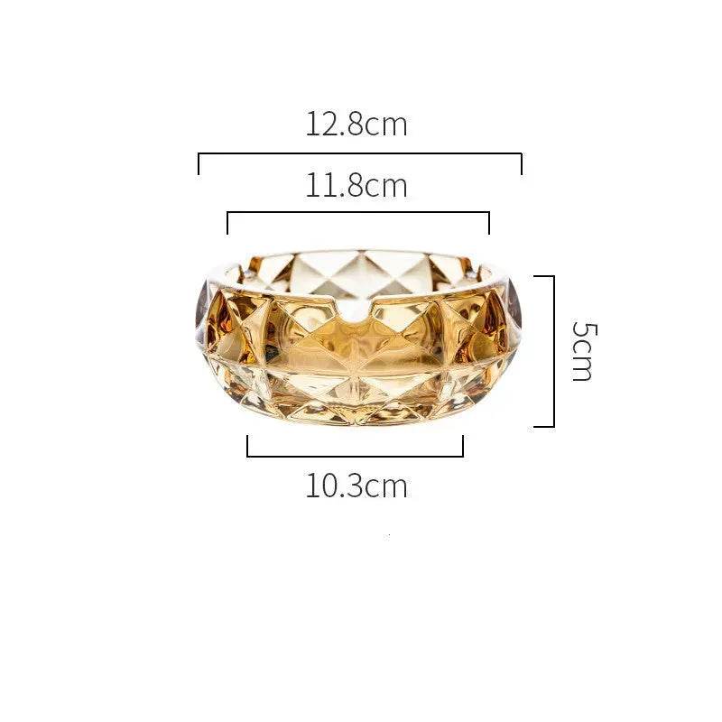 Luxury Crystal Glass Office Cigar Ashtray - Velora