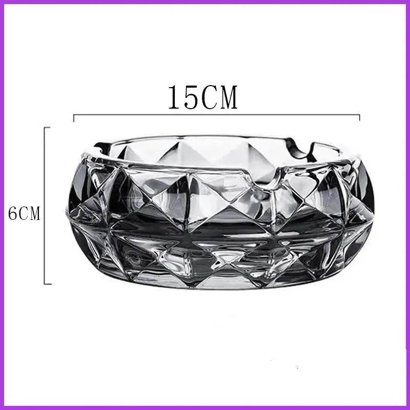 Luxury Crystal Glass Office Cigar Ashtray - Velora
