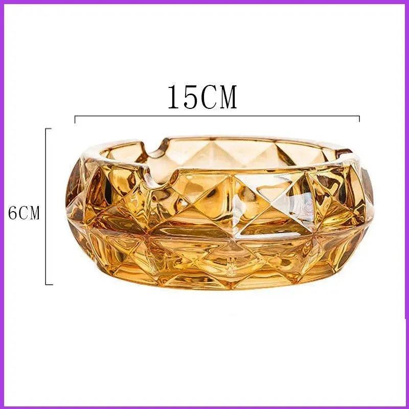 Luxury Crystal Glass Office Cigar Ashtray - Velora