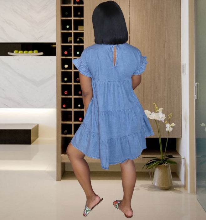 Casual Loose denim dress - Velora