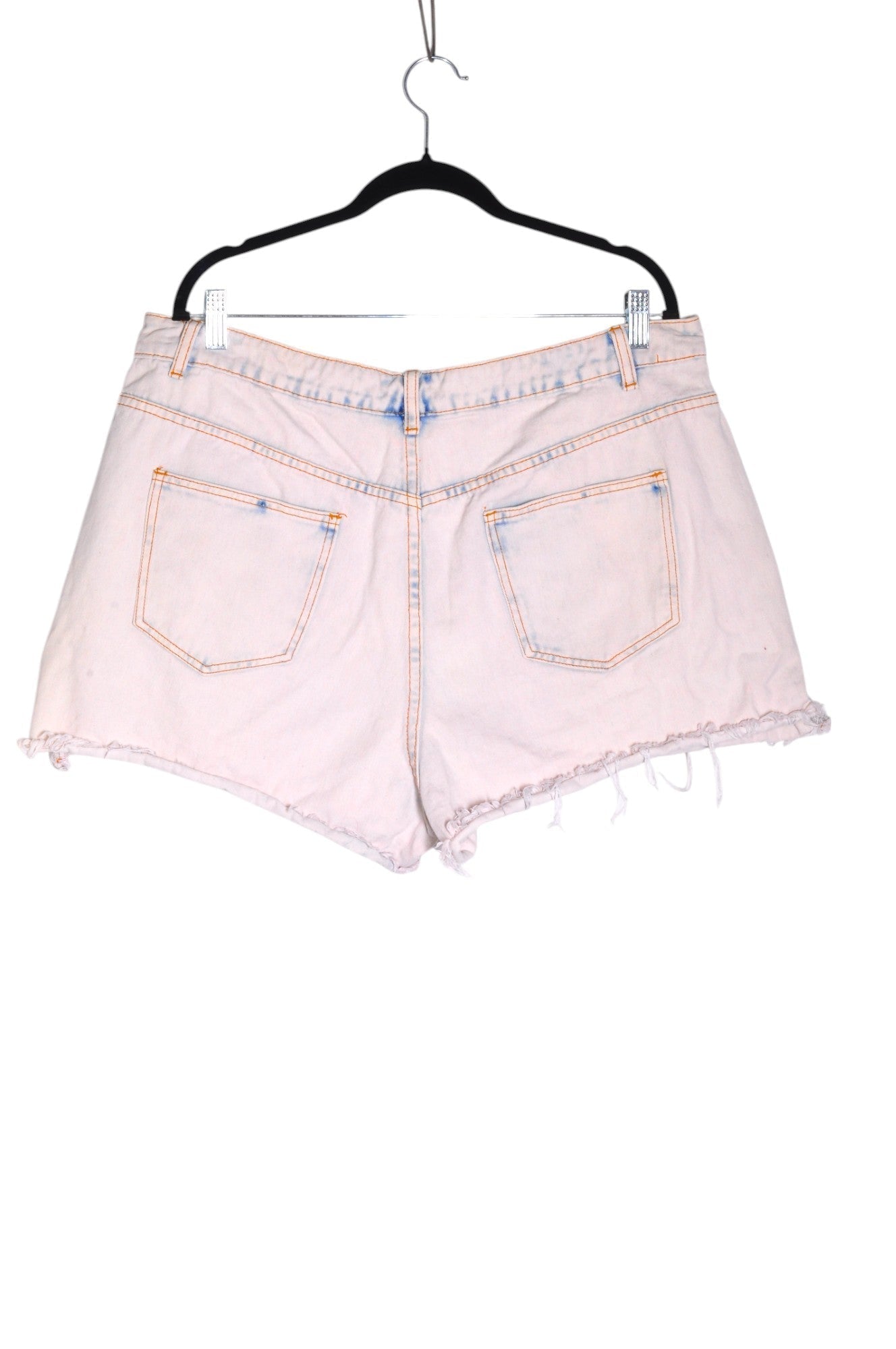 SHEIN Women Denim Shorts Regular fit in White - 2XL - Velora