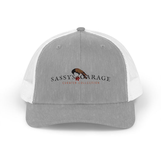 Sassy's Garage Snapback Trucker Cap | Casual Style Hat for Everyday Wear, Outdoor Adventures, Fun Fashion Statement - Velora