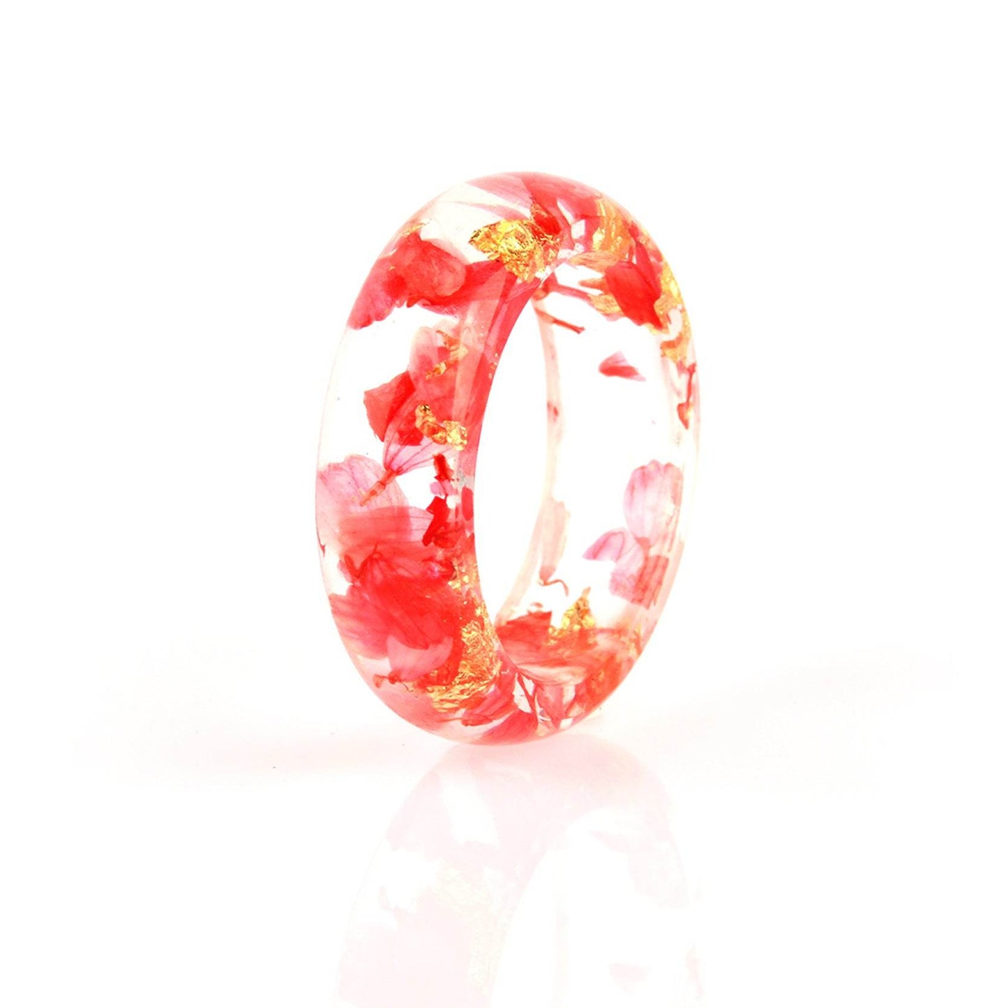 Dried flower resin ring - Velora