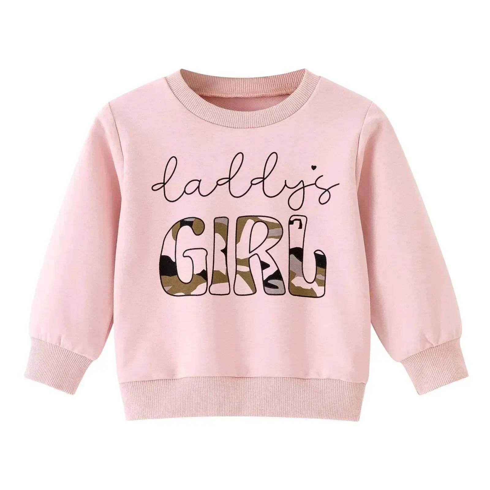 Two piece for girls Long Sleeve Sweater Camouflage Trousers Suit for girls - Velora