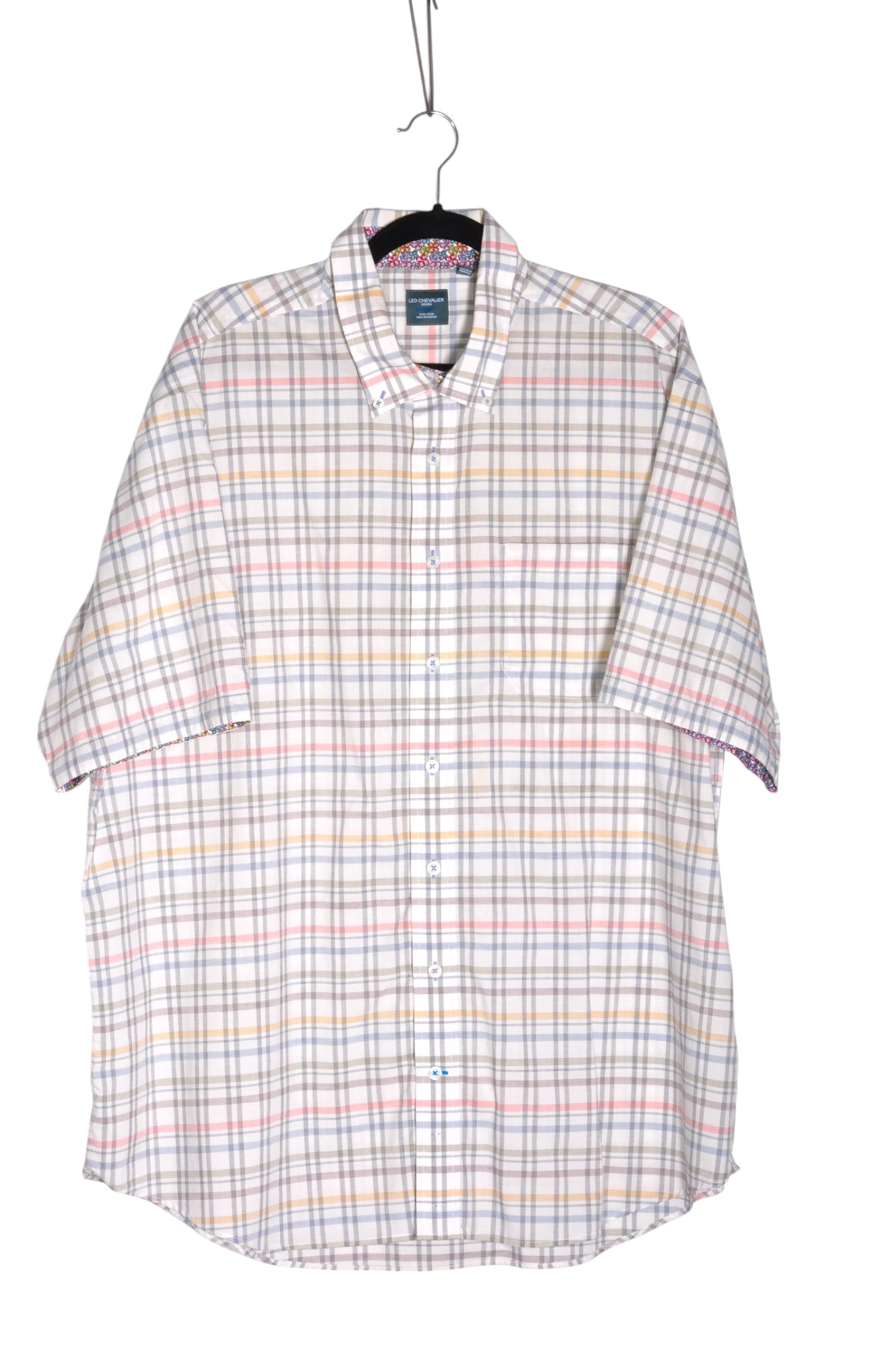 LEO CHEVALIER Men Button Down Tops Regular fit in Gray - XXL - Velora