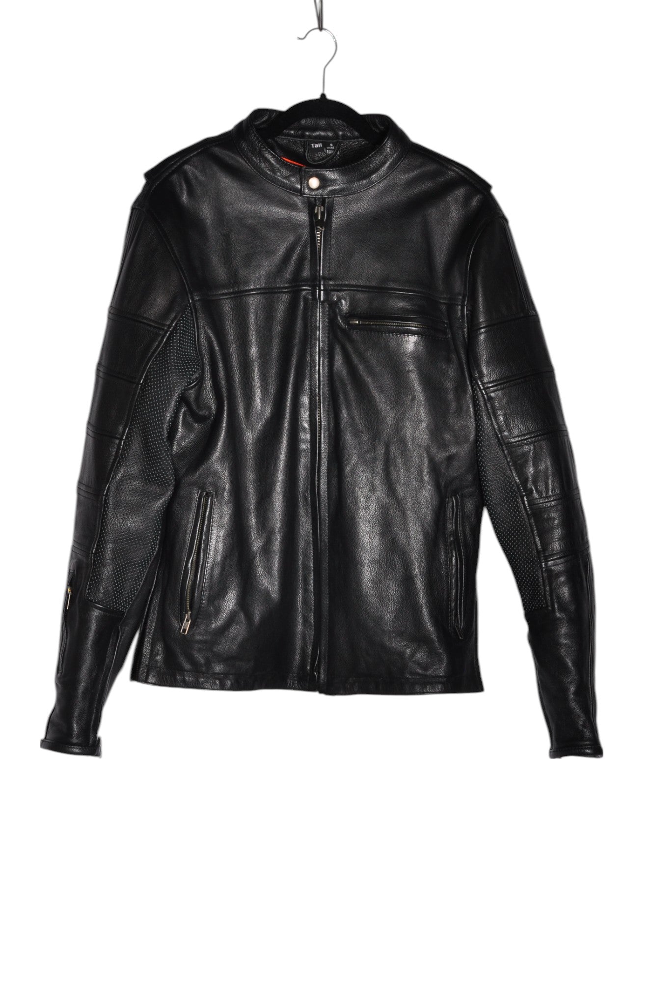 ONE STOP BIKER SHOP Men Leather Jackets Regular fit in Black - S - Velora