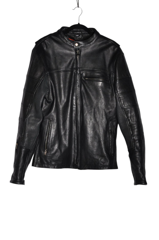 ONE STOP BIKER SHOP Men Leather Jackets Regular fit in Black - S - Velora