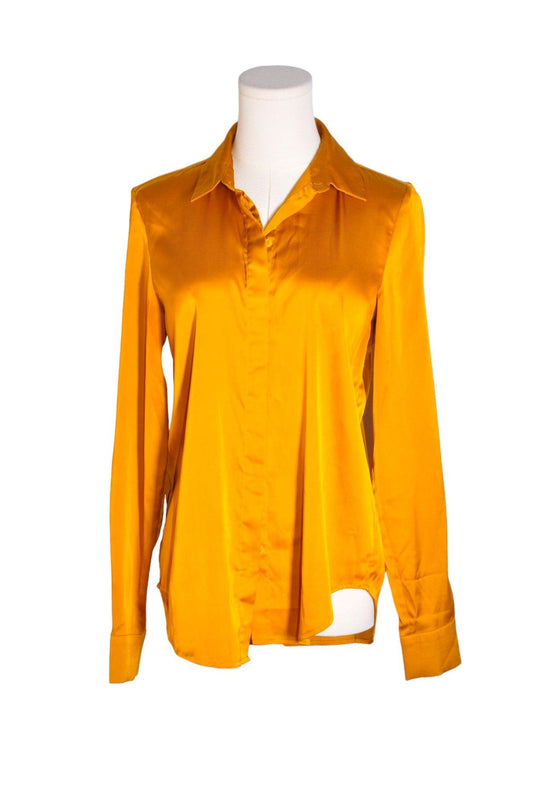 H&M Women Button Down Tops Regular fit in Yellow - 2 - Velora