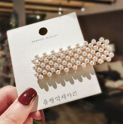 Elegant Pearl Bling Hair Clip - Velora