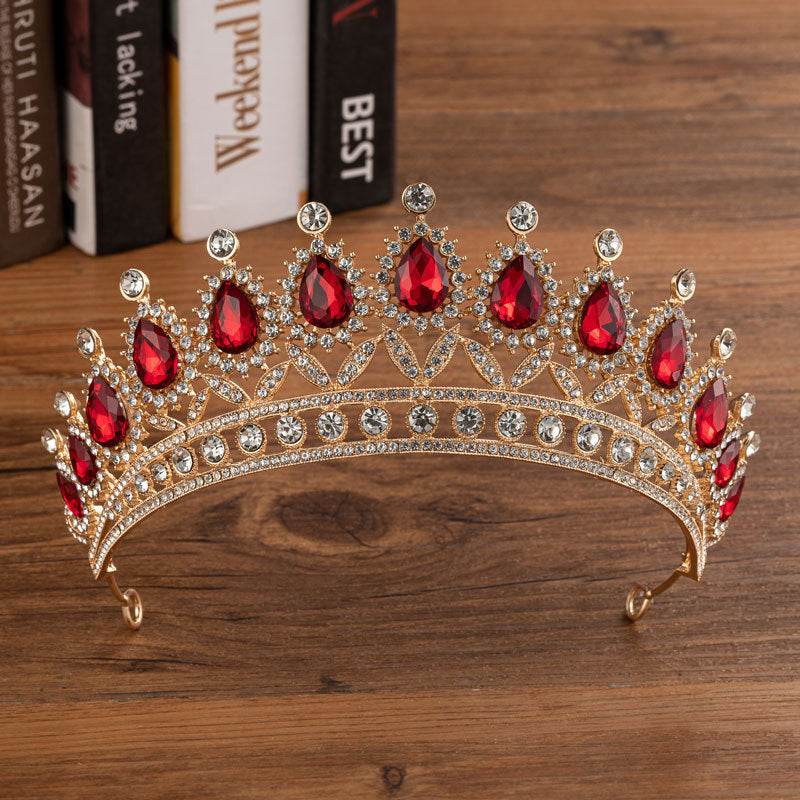 Bridal Crown Wedding Alloy Diamond Crown Fashion Elegant Headdress - Velora