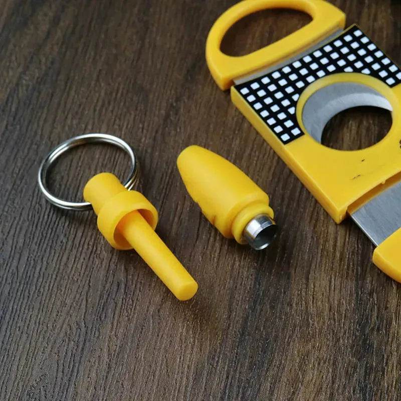 3pcs Cigar Cutter and Punches Set V-Cut Sharp Stainless Steel Scissors - Velora