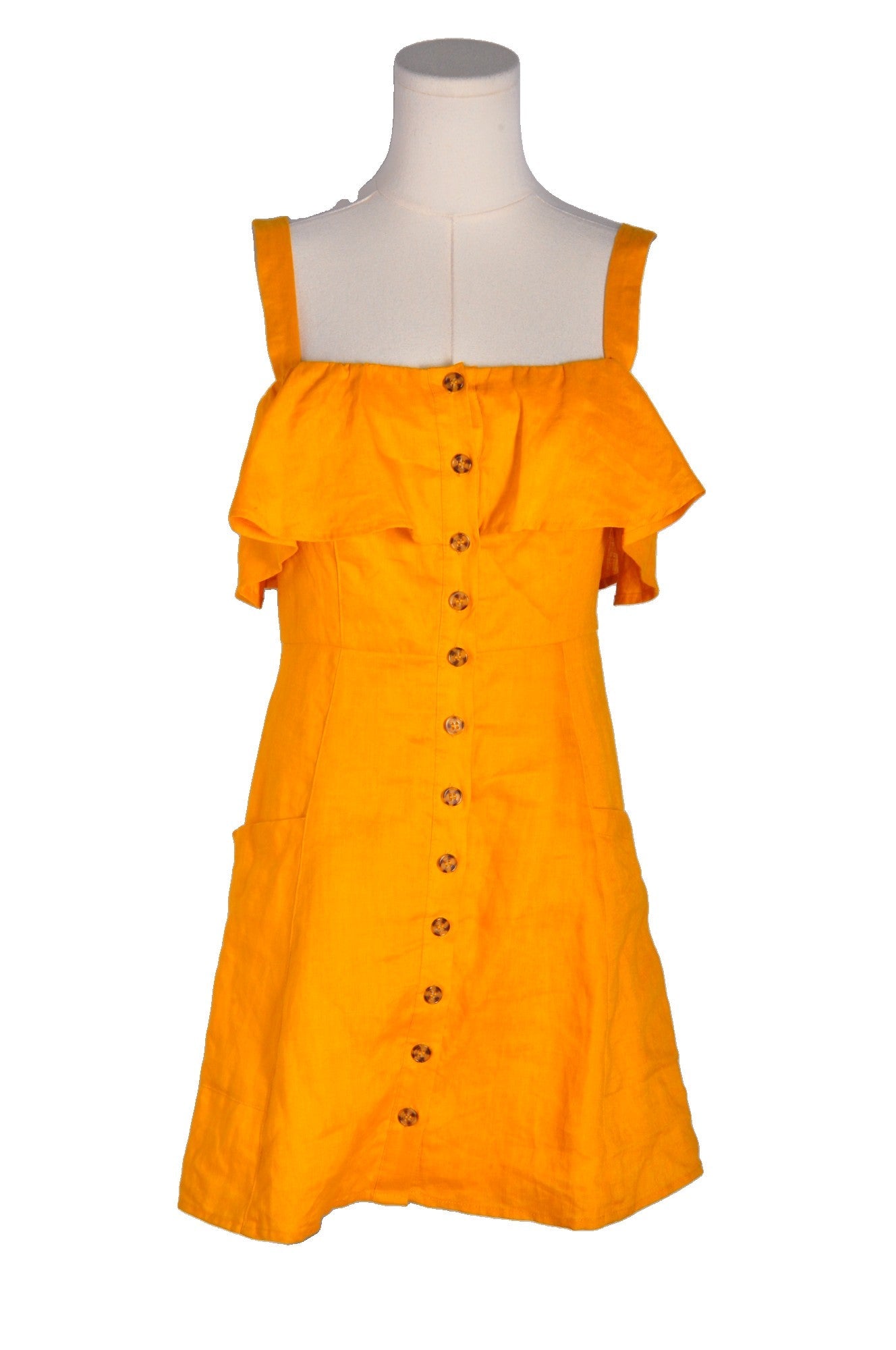 FOREVER 21 Women A-Line Dresses Regular fit in Yellow - S Koop