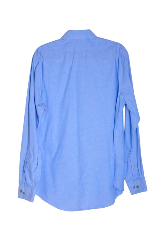 CALVIN KLEIN Men Button Down Tops Regular fit in Blue - L - Velora