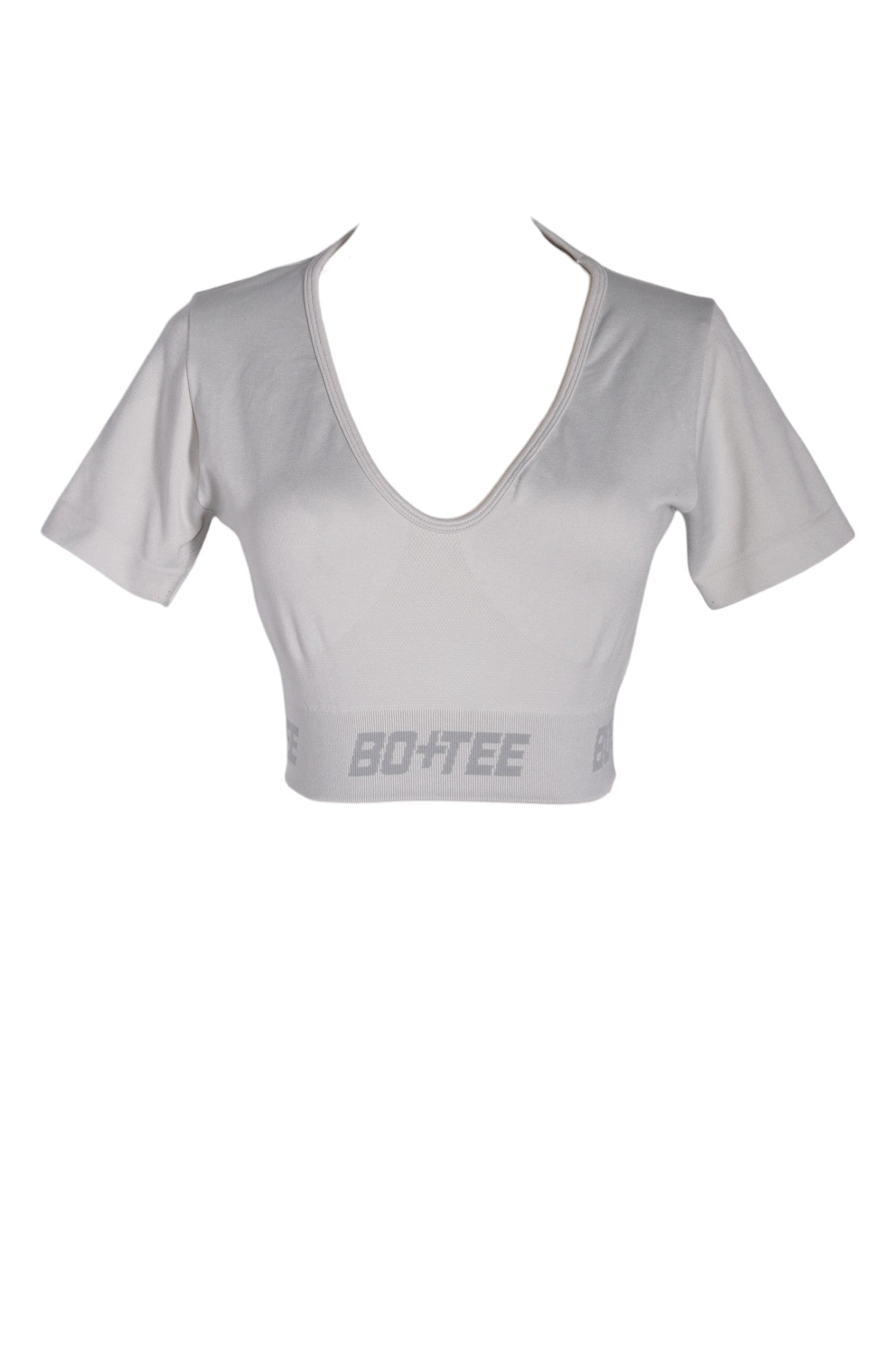 BO + TEE Women Crop Tops Regular fit in Gray - M - Velora