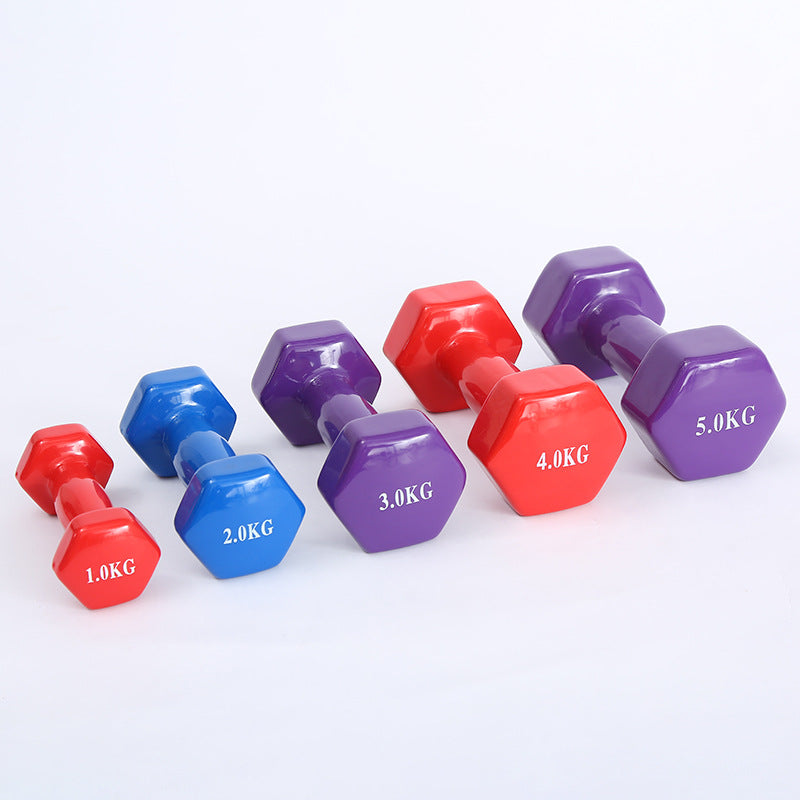 Colourful Plastic Coated Dumbbell for Women & Home Gym