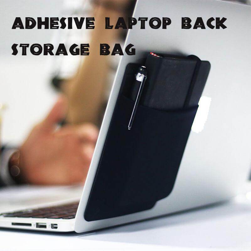 Adhesive Laptop Back Storage Bag Laptop Organizer - Velora