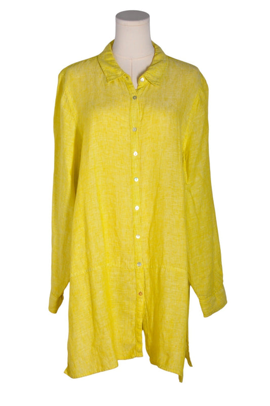 UNBRANDED Women Button Down Tops Regular fit in Yellow - XL - Velora