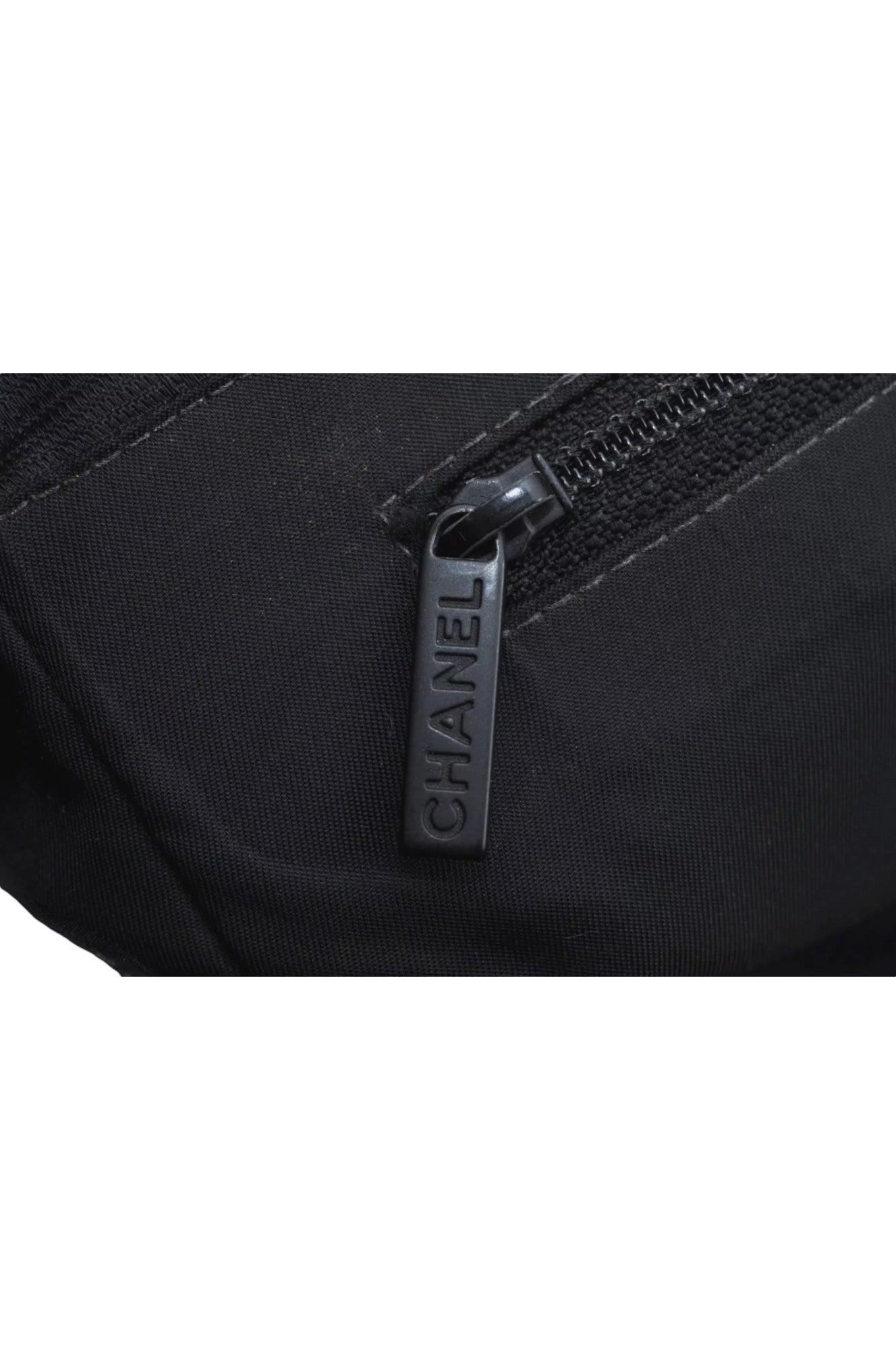 CHANEL New Travel Line Vintage Tote Bag Nylon Leather Black Junk 1911J - Velora