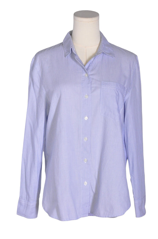 H&M Women Button Down Tops Regular fit in Blue - 6 - Velora