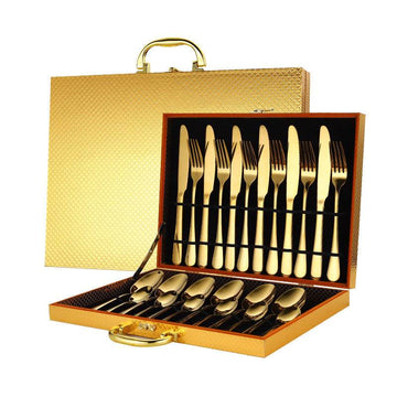 High-end tableware 24 piece set Cool Matching flatware
