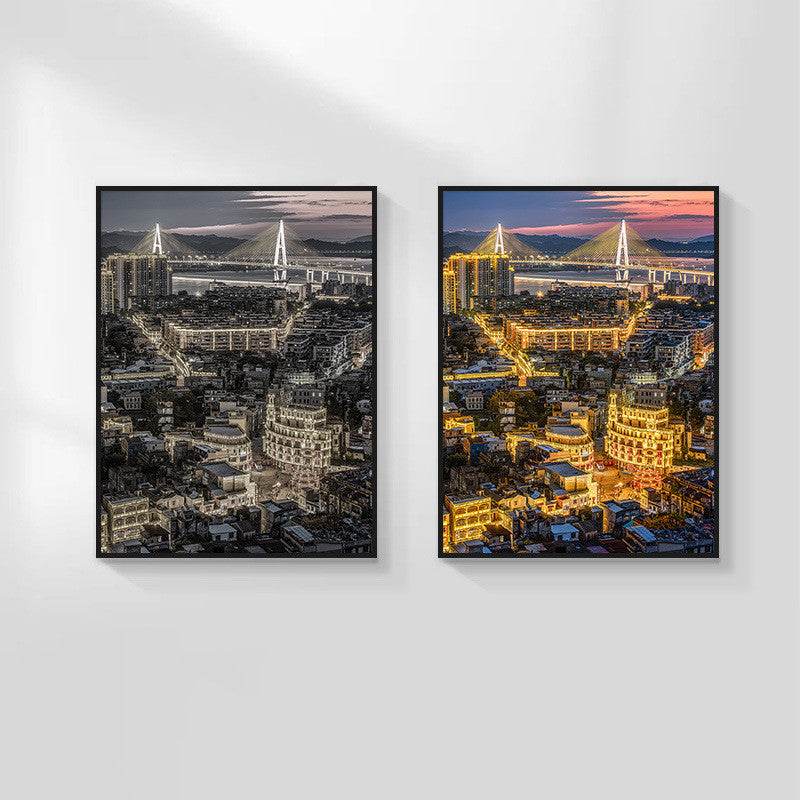 Voice-controlled Modern Minimalist New Night Light Desktop Decoration Hallway Bedroom Lighting Painting - Velora