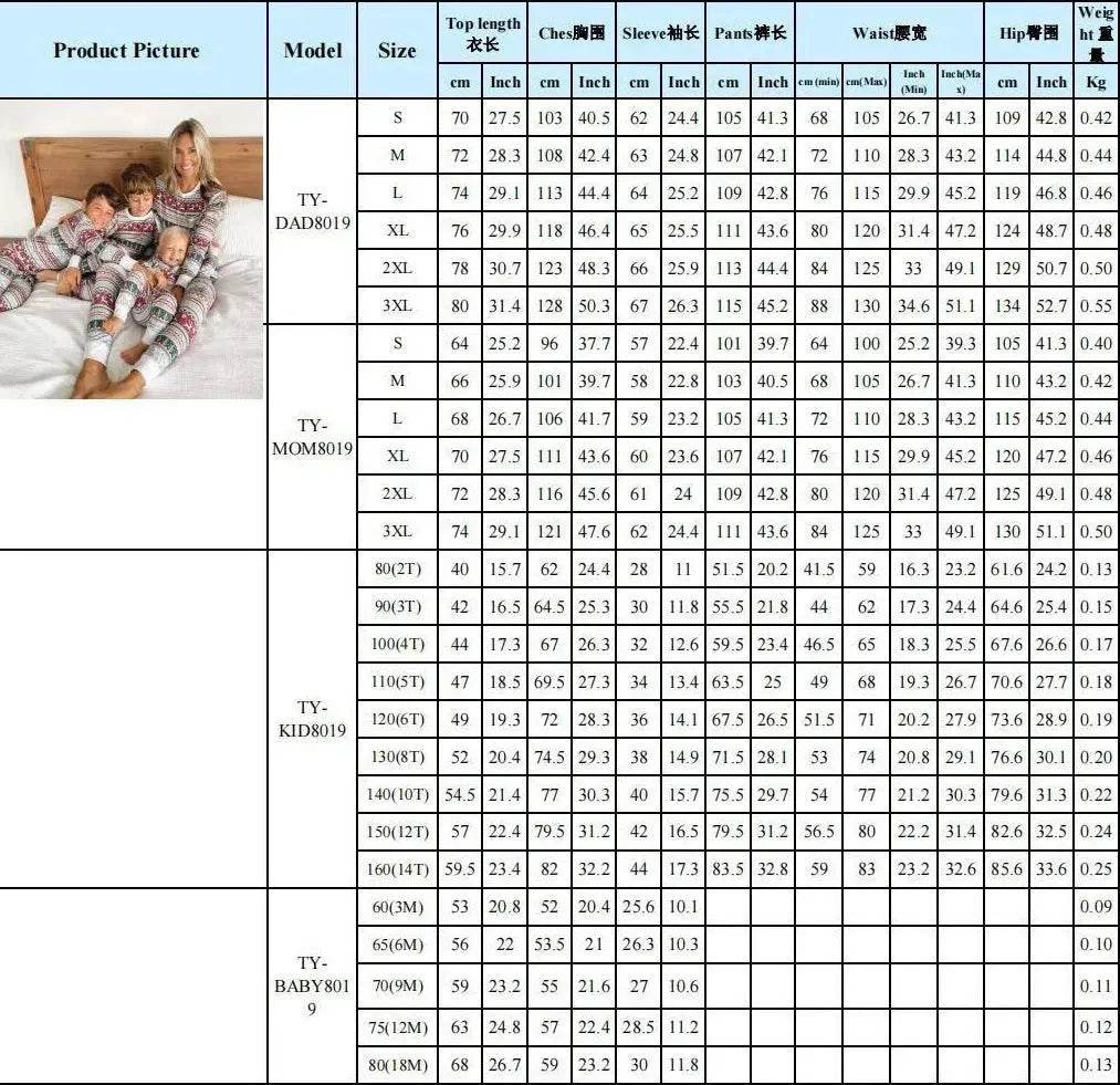 European And American Christmas Homewear Family Set Pajamas - Velora